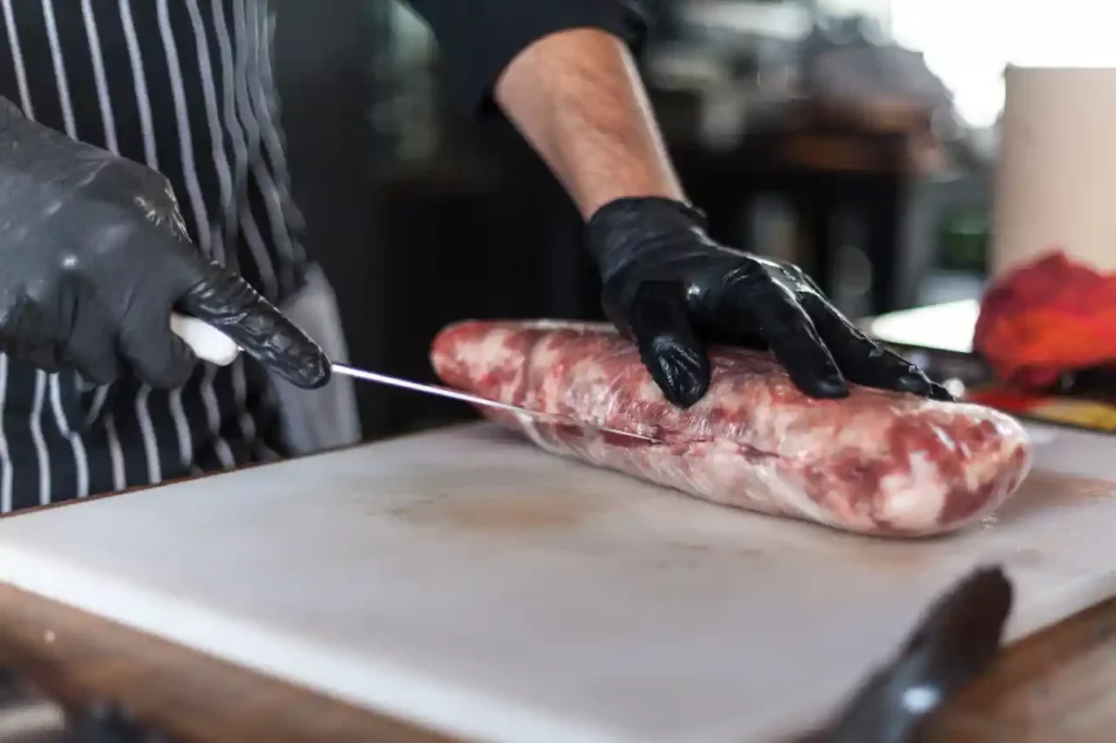 Cutting Raw Meat in a Dream